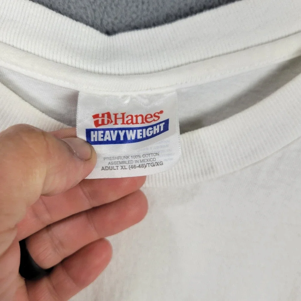 Hanes T-Shirt Adult XL‎ (46-48) White Heavyweight Corona Extra United We Stand